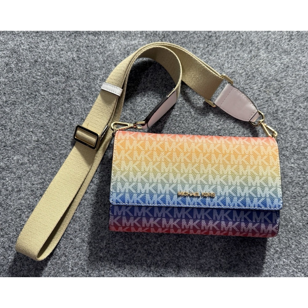 Michael Kors Women Lady Zip Around‎ Wallet Crossbody Bag Handbag Messenger Purse
